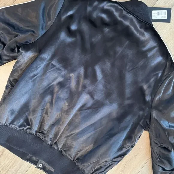 The Kooples Bomber jackets men's teddy M medium black NWT luxury streetwear - Picture 5 of 10